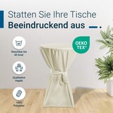 thumbnail of TexDeko Stehtischhusse Premium Creme Ø 90cm mit Schleifenband