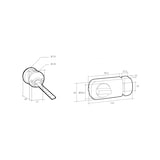 thumbnail of Verrou à capot pour porte d'entrée à recouvrement, 4 clés, gris - THIRARD