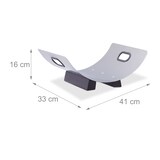 thumbnail of Relaxdays Kaminholzkorb Edelstahl, Feuerholzkorb modern, Brennholzkorb Metall, Holzlege, HxBxT: 16 x 41 x 33 cm, silber