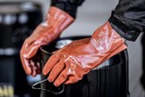 thumbnail of Nitras Arbeitshandschuhe | rot | PVC | Gr. 10 | Schutzhandschuhe