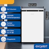 thumbnail of Exquisit Kühlschrank mit Gefrierfach, 107 Liter Nutzinhalt, 4-Sterne-Gefrierfach, Kühlschrank, 55 cm Breite, Kühlschrank klein, KS516-4-051C weiss