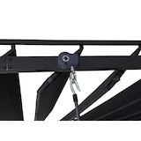 thumbnail of Pergola HWC-L40, Garten Lamellen-Pavillon Terrassenüberdachung, 8cm-Alu-Gestell Stoff/Textil, 3x3m anthrazit