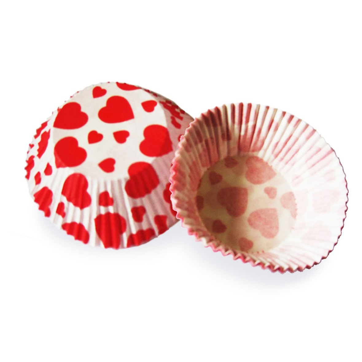 2000x Muffinkapseln Gebäckkapseln rote Herzen O 50 x 30 mm