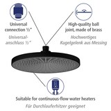 thumbnail of WENKO Regenduschkopf Ultimate Shower Schwarz/Grau