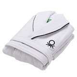 thumbnail of Benetton - Albornoz M/L 100% Algodón 360GSM en color Blanco y Bordado en Negro - BLACK & WHITE
