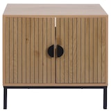 thumbnail of Waschbeckenunterschrank HWC-O42, Schrank Badezimmer Badschrank mit 2 Türen, MDF Melamin 62x63x35cm ~ Holzoptik natur