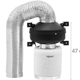 thumbnail of hillvert Kit aspirazione aria - Filtro ai carboni attivi, ventilatore a tubo, tubo di scarico - 382,2 m³/h - Uscita Ø 125 mm