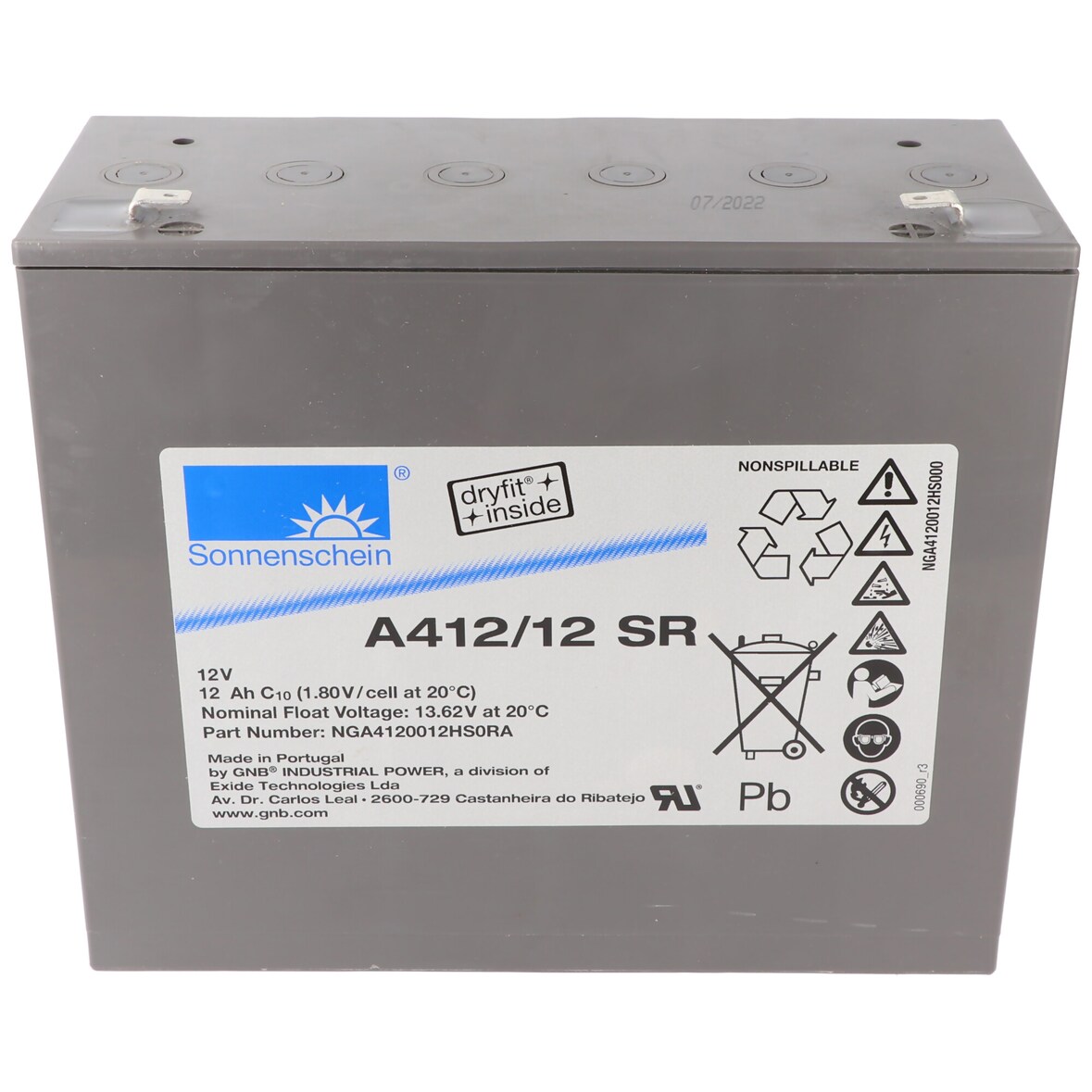 Sonnenschein Dryfit A412/12 SR Blei Akku PB 12Volt 12Ah