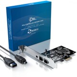 thumbnail of CSL PCI Firewire Karte Erweiterungskarte - PCI-E - 3 Anschlüsse - 1394a 1394b -Controller-Karte - 2 x 6 Pin und 1 x 4 Pin für Desktop-PC