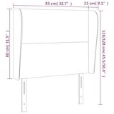 thumbnail of vidaXL Kopfteil mit Ohren Blau 83x23x118/128 cm Stoff