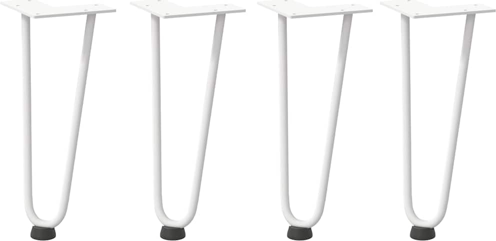Helloshop26 - Set mit 4 Haarnadelbeinen für einen 30 x 30 x 30 cm großen Couchtisch stabil mit verstellbaren Gleitern massiver 02_0056716