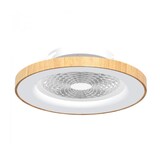 thumbnail of Plafón LED con ventilador TIBET BLANCO Y MADERA de Mantra