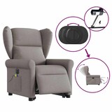 thumbnail of vidaXL Elektrischer Massagesessel mit Aufstehhilfe Taupe Stoff