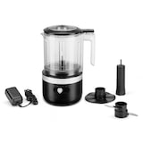 thumbnail of KITCHENAID Picadora sin cable 5KFCB519EBM, acero inoxidable/plástico, 1.19 L, 24 W, sin cable, función de impulso en la tapa, negra