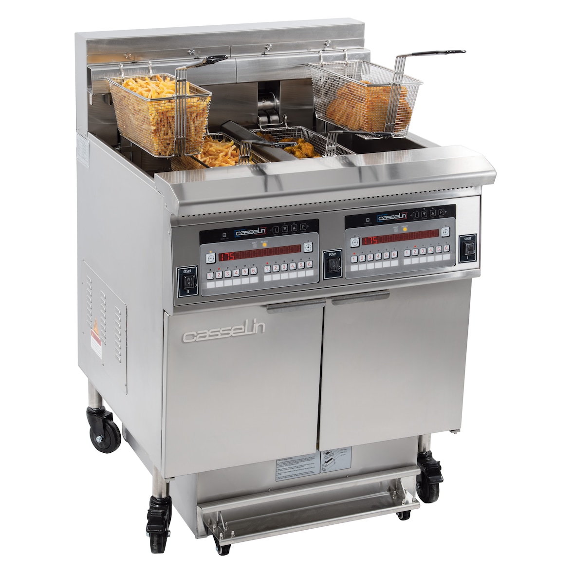 Elektrische friteuse met filtratie 2 x 22 liter 17+17kW CFPF222 Casselin