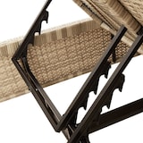 thumbnail of vidaXL Doppel-Sonnenliege mit Auflagen Beige Poly Rattan