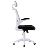 thumbnail of Chaise de bureau ergonomique pivotante avec soutien lombaire, accoudoirs et appui-tête, hauteur réglable - Blanc
