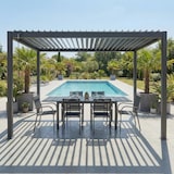 thumbnail of CRO Pergola bioclimatica rettangolare in alluminio con lamelle orientabili manualmente - color antracite - misure: 390x300 h. 250 cm