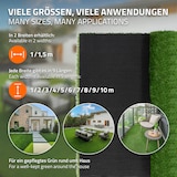 thumbnail of ECD Germany Kunstrasen-Rolle 100x100 cm 1m² Grün, Rasenteppich Outdoor wetterfest, 18mm, Grasmatte Meterware Kunstgras Kunstrasenteppich für Garten