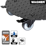 thumbnail of WAGNER Pflanzenroller ALASKA BLACK Ø 30 x 7,5 cm, Alu Riffelblech, Softrollen&Bremsen, max. 150 kg, DE Ware - 20700701