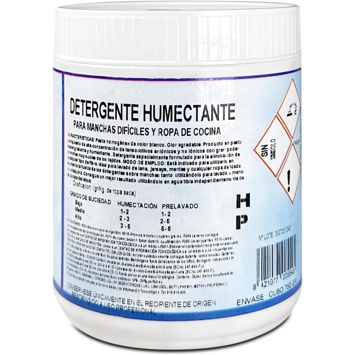 Quitamanchas Ropa 750 gramos | Elimina Todo Tipo de Manchas Difíciles | Gran Poder Desengrasante y Humectante