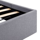 thumbnail of vidaXL Bett mit Bettkasten Hydraulisch LED Hellgrau Stoff 90x200 cm
