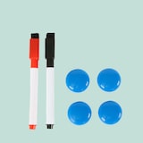 thumbnail of Relaxdays Whiteboard, magnetisch, abwischbar, zum Aufhängen, 2 Stifte, 4 Magnete, Magnettafel, 40 x 30 cm, weiß/schwarz