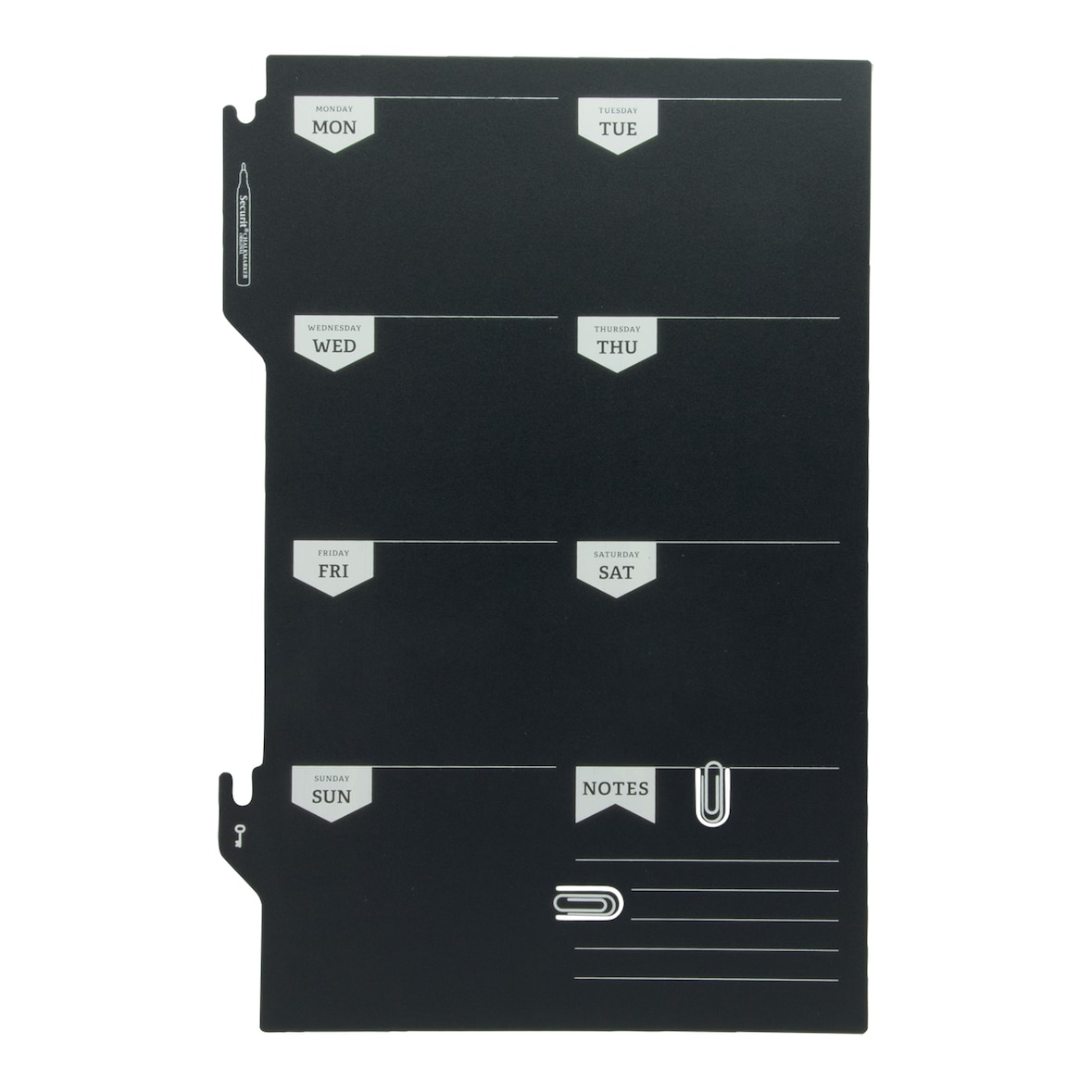 Securit® Wandbord - Weekplanner - Inclusief krijtstift en klittenbandset voor wandmontage - Einde van de serie