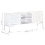 thumbnail of vidaXL TV-Schrank Weiß 115x30x46 cm Massivholz Mango
