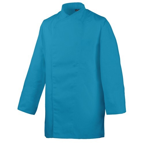 HACCP-Kochjacke langarm, mit Druckknöpfen, Innentaschen : türkis 65% Polyester 35%Baumwolle 220 g/m² XL