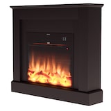 thumbnail of MPC CAMILLO-NERO Cheminée électrique, 60cm, bois noir, 750W/1500W, effet de flamme LED réaliste, thermostat automatique, télécommande incluse.