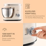 thumbnail of Klarstein Bella Mini Rührmaschine 1200 W 6 Stufen 4 Liter Edelstahl Pulsfunktion Vintage-Creme