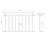 thumbnail of ECD Germany Französischer Balkon 90x128 cm Anthrazit matt | 9 Füllstäbe, Stahl pulverbeschichtet, Balkongeländer Fenstergitter