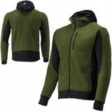thumbnail of Fleece Kapuzenpulli, Hoodie mit Reißverschluss SARNA grün/schwarz Gr. XXL