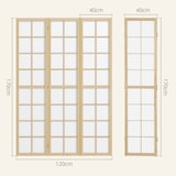 thumbnail of HOMCOM biombo de 3 paneles separador de ambientes plegable 120x170 cm biombo separador de ambientes para salón dormitorio oficina madera y blanco