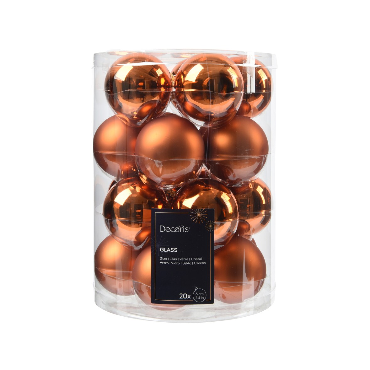 20 Weihnachtskugeln Glas 6cm matt & glänzend Christbaumkugeln Weihnachtsbaumkugeln Christbaumschmuck Weihnachtsbaumschmuck Weihnachten Warm Orange