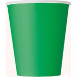 thumbnail of Party Deko Set grün Einweggeschirr für 14 Personen eckige Teller, Becher, Servietten Dunkelgrün