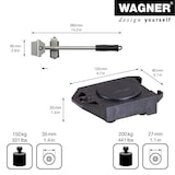 thumbnail of WAGNER Transporthilfe LIFT & ROLL Kombi-Set 5 tlg. - 4 Rollys + 1 Lifter/Möbelheber, Gesamt-Tragkraft 800 kg - 20311305