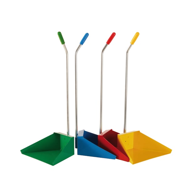 Medial International paletta alza immondizia con manico in metallo verniciato 350x250x760 mm venduta in confezione da 12 pezzi di colore misto