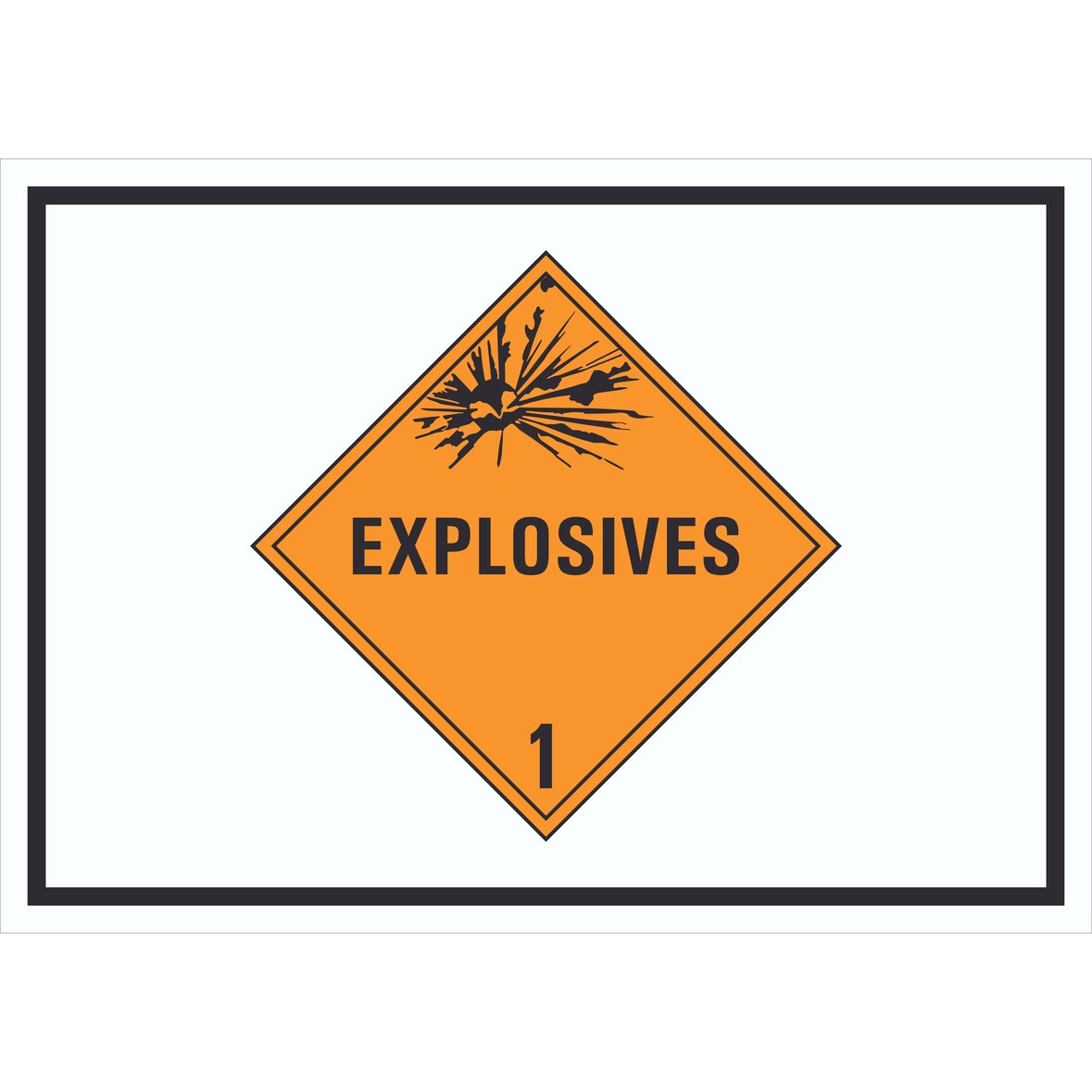 Schild Explosionsgefahr Symbol Explosives A4 (210x297mm)