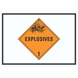 thumbnail of Schild Explosionsgefahr Symbol Explosives A4 (210x297mm)