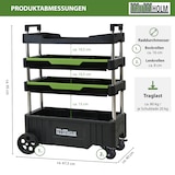 thumbnail of Montagewagen klappbar mobil transportabel 67,5x40x95 cm Traglast 80 kg 4 Ablagefächer leer