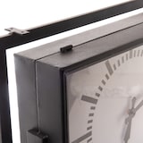 thumbnail of Horloge gare 60 cm -  Noir Rectangle Métal Amadeus 40x12 cm