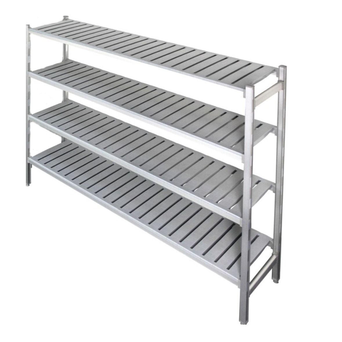 Combisteel stellingsysteem met 4 legborden voor een koelcel 1225x450x1700mm