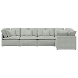 thumbnail of vidaXL Modulares Sofa mit Kissen Samt Hellgrau