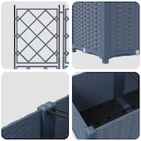 thumbnail of vidaXL Gartenpflanzer mit Gitter 5 pcs Grau 120 x 120 x 143 cm PP