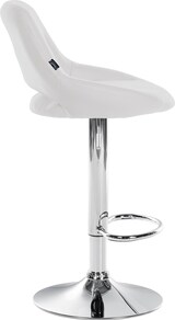 thumbnail of Décoshop26 - Barhocker x1 mit drehbarer und verstellbarer Fußstütze aus weißem PVC und Metall 10_0005213