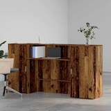 thumbnail of Bureau de réception vieux bois 200x50x103,5cm bois d'ingénierie Modèle Atlas Infinite Évasion