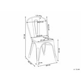 thumbnail of Chaise en métal bleu style industriel - Finition brillant