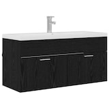 thumbnail of Helloshop26 - Mobiletto da bagno moderno da parete pratico contenitore 100 x 38,5 x 46 cm legno di rovere nero ingegnerizzato 02_0056323